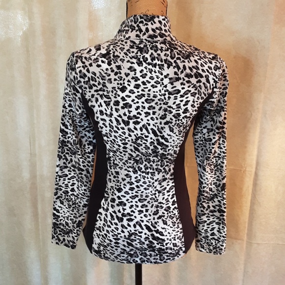 LEOPARD Print Full Zip Active Jacket by Ellen Tracy Sz S - Picture 6 of 12